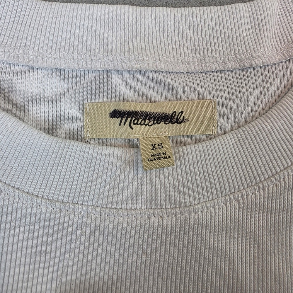 NWT! Madewell Women’s White Ribbed
Supima Cotton Short Sleeve Tee ND 836 XS - Picture 2 of 8